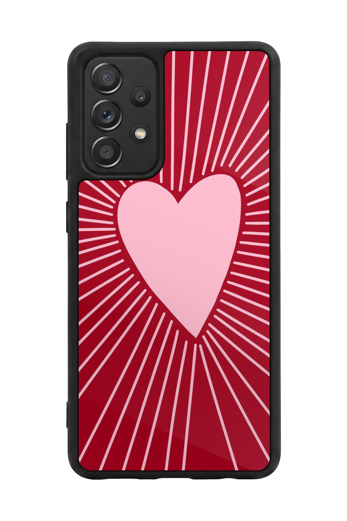 Samsung Galaxy A72 Uyumlu Kalp Love Tasarımlı Glossy Premium Kılıf