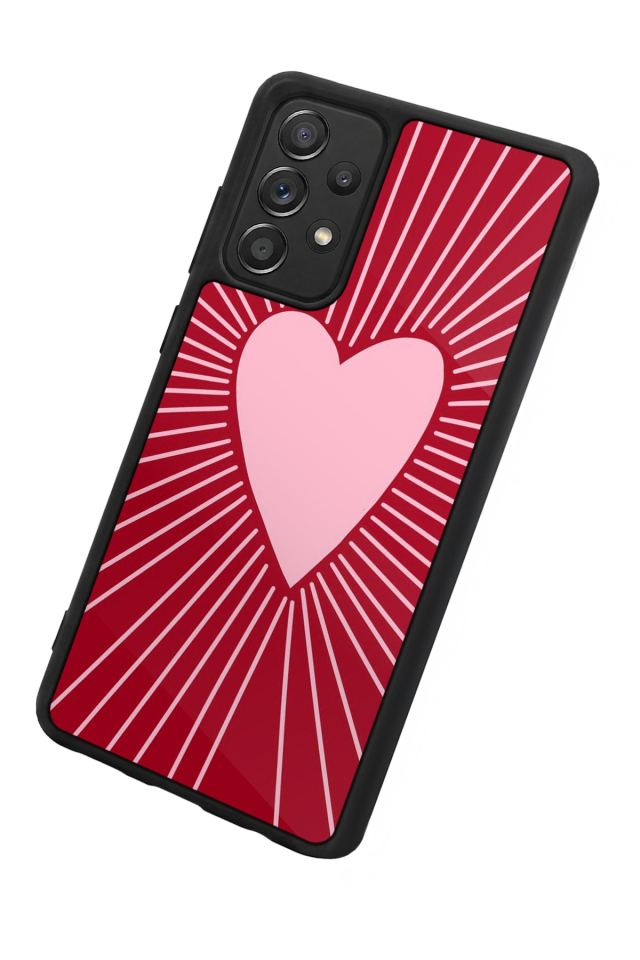 Samsung Galaxy A72 Uyumlu Kalp Love Tasarımlı Glossy Premium Kılıf