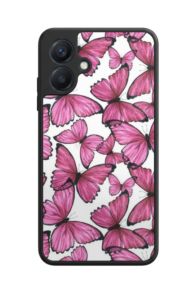 Samsung Galaxy A07 Uyumlu Kelebek Tasarımlı Glossy Premium Kılıf