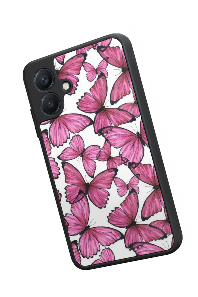 Samsung Galaxy A07 Uyumlu Kelebek Tasarımlı Glossy Premium Kılıf