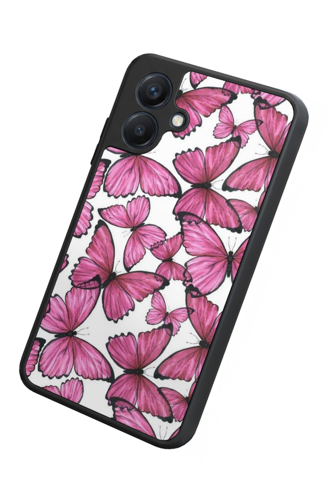 Samsung Galaxy A07 Uyumlu Kelebek Tasarımlı Glossy Premium Kılıf