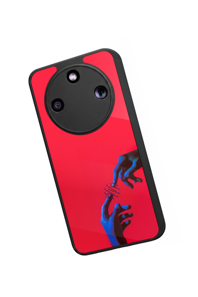 Honor Magic 8 Lite Uyumlu Kirmizi Tasarımlı Glossy Premium Kılıf