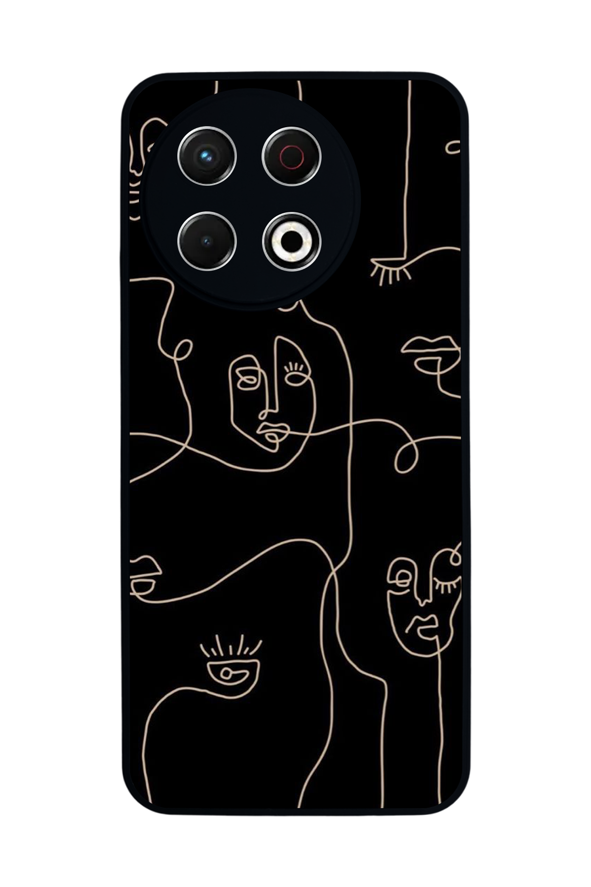 Tecno Spark 30 Pro Uyumlu Line Art Tasarımlı Glossy Premium Kılıf