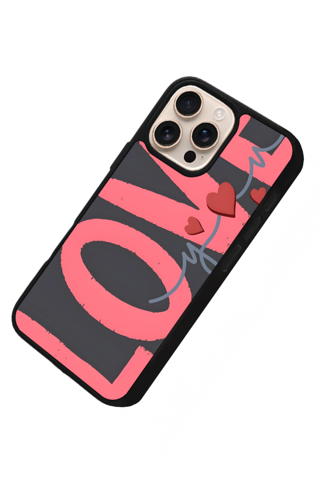 iPhone 15 Pro Max Uyumlu Love Tasarımlı Glossy Premium Kılıf