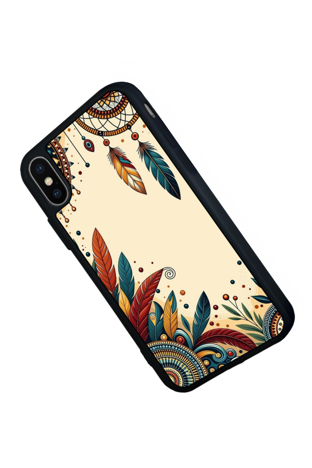 iPhone XS Max Uyumlu Mandala Tasarımlı Glossy Premium Kılıf