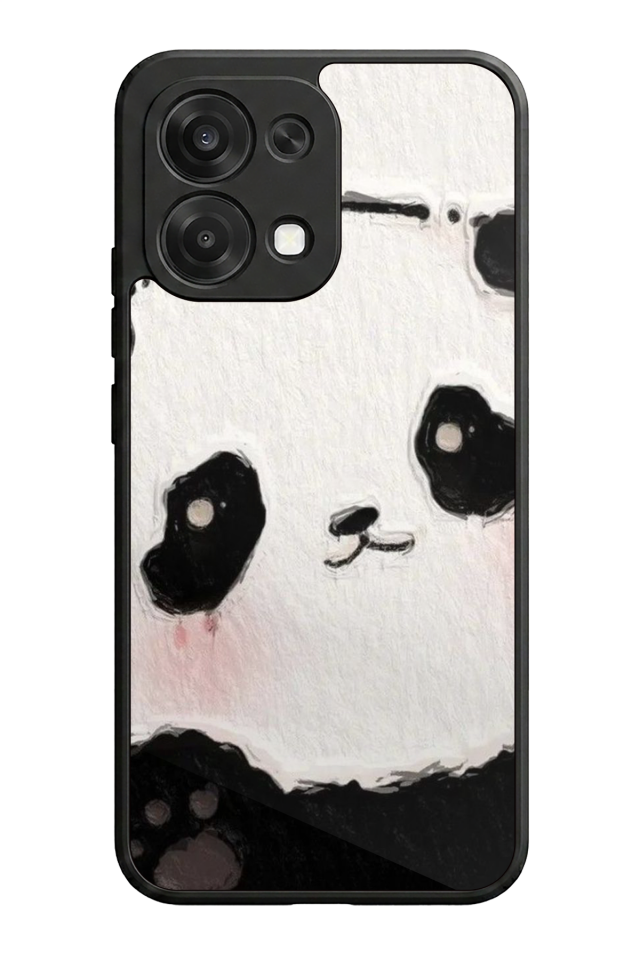 Oppo A6 Pro Uyumlu Panda Tasarımlı Glossy Premium Kılıf