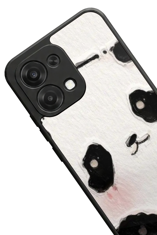 Oppo A6 Pro Uyumlu Panda Tasarımlı Glossy Premium Kılıf