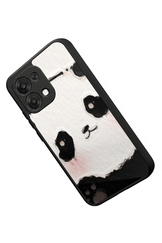 Oppo A6 Pro Uyumlu Panda Tasarımlı Glossy Premium Kılıf