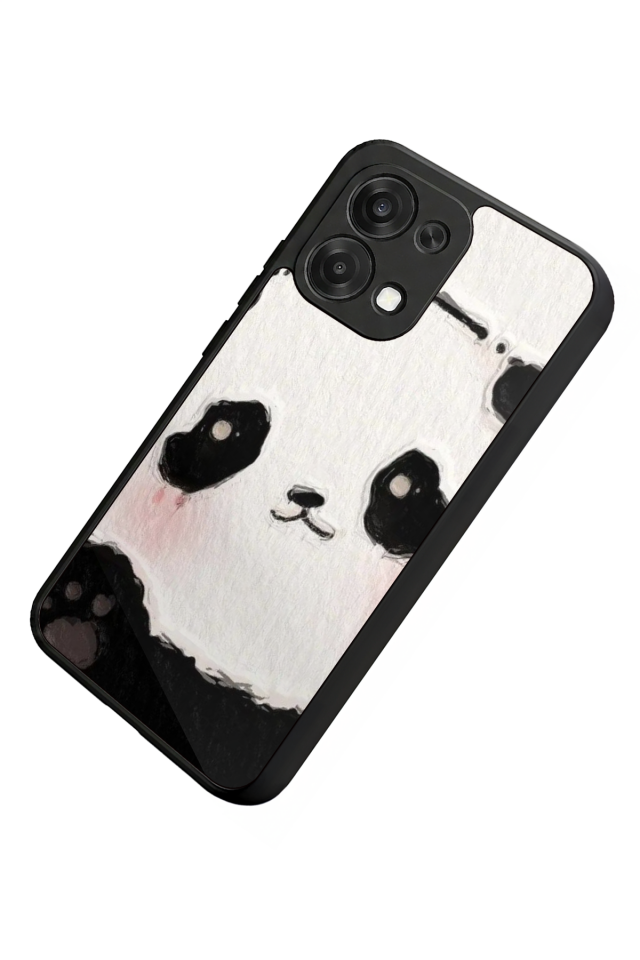 Oppo A6 Pro Uyumlu Panda Tasarımlı Glossy Premium Kılıf