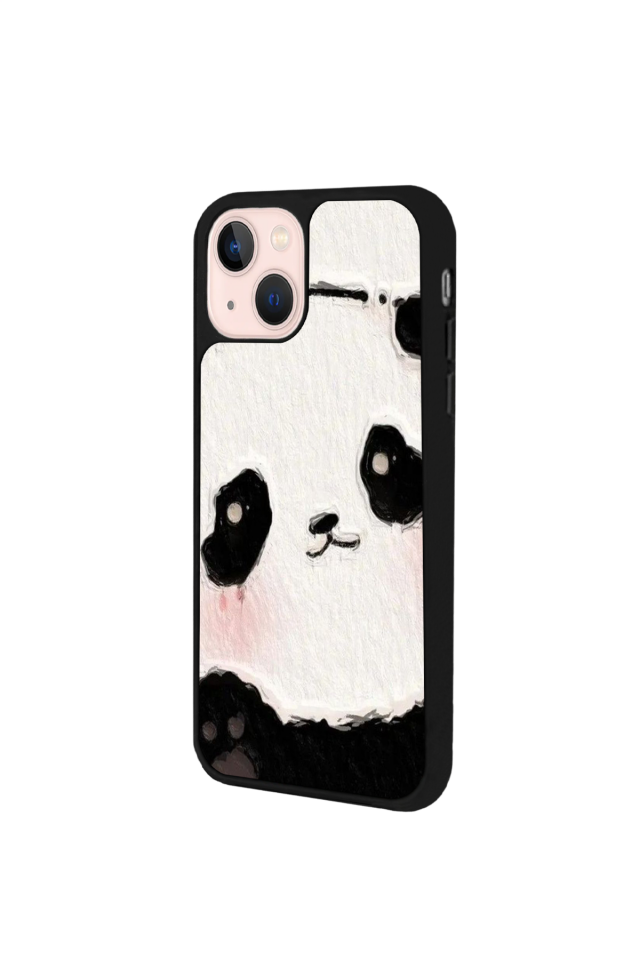 iPhone 13 Mini Uyumlu Panda Tasarımlı Glossy Premium Kılıf