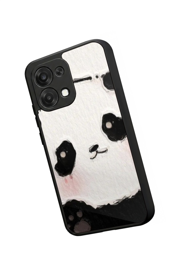 Oppo A6 Pro Uyumlu Panda Tasarımlı Glossy Premium Kılıf