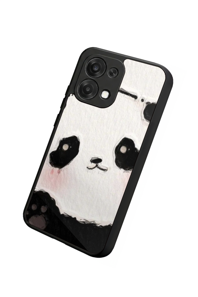 Oppo A6 Pro Uyumlu Panda Tasarımlı Glossy Premium Kılıf
