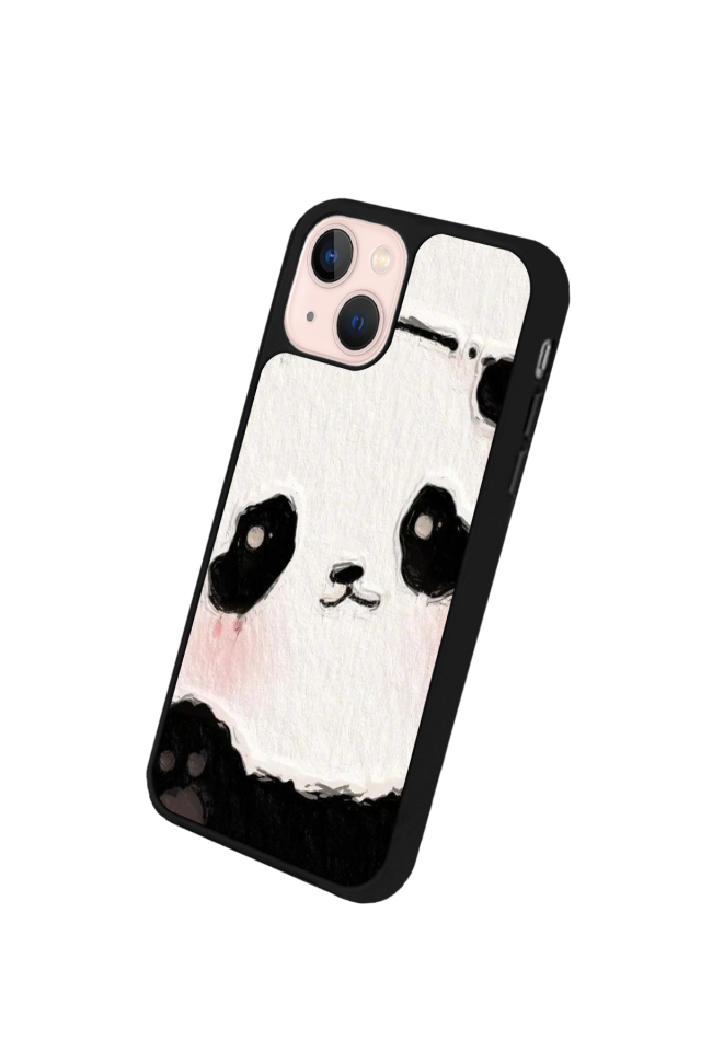 iPhone 13 Mini Uyumlu Panda Tasarımlı Glossy Premium Kılıf