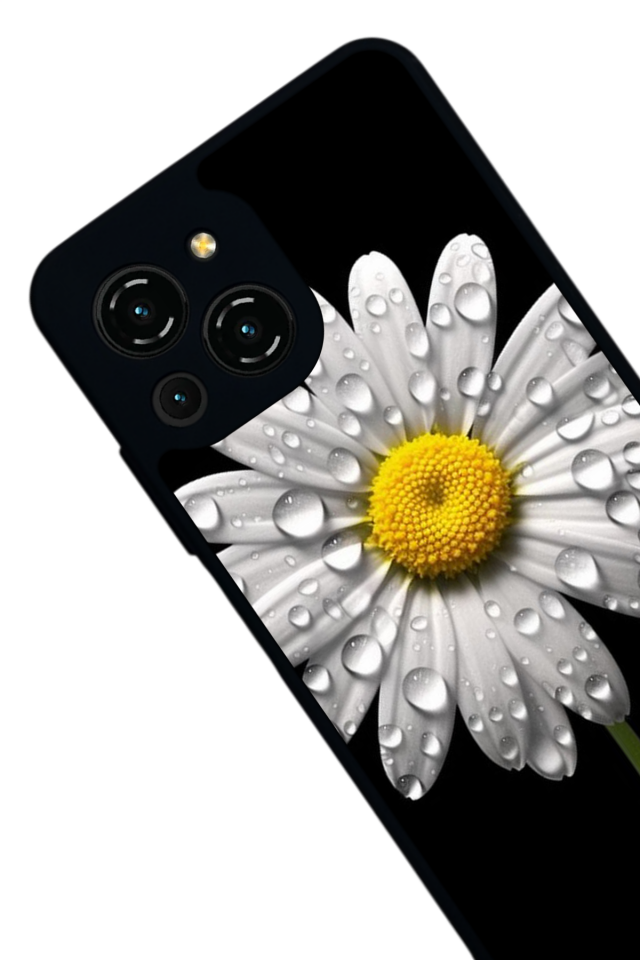 Reeder S23 Pro Max Uyumlu Papatya Tasarımlı Glossy Premium Kılıf