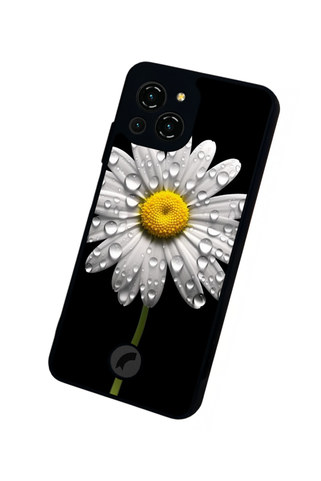 Reeder S23 Pro Max Uyumlu Papatya Tasarımlı Glossy Premium Kılıf