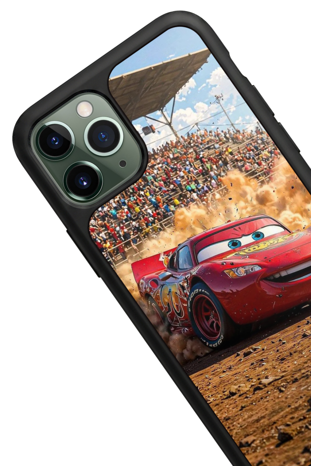 iPhone 11 Pro Max Uyumlu Şimsek McQueen Tasarımlı Glossy Premium Kılıf