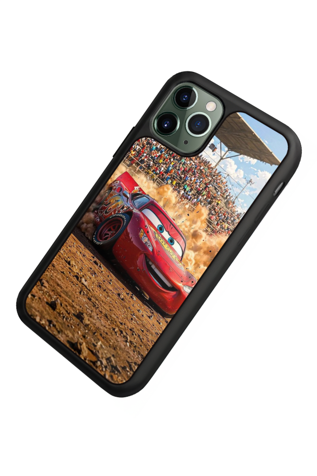 iPhone 11 Pro Max Uyumlu Şimsek McQueen Tasarımlı Glossy Premium Kılıf