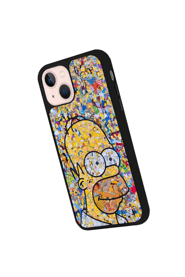iPhone 14 Plus Uyumlu The Simpsons Tasarımlı Glossy Premium Kılıf