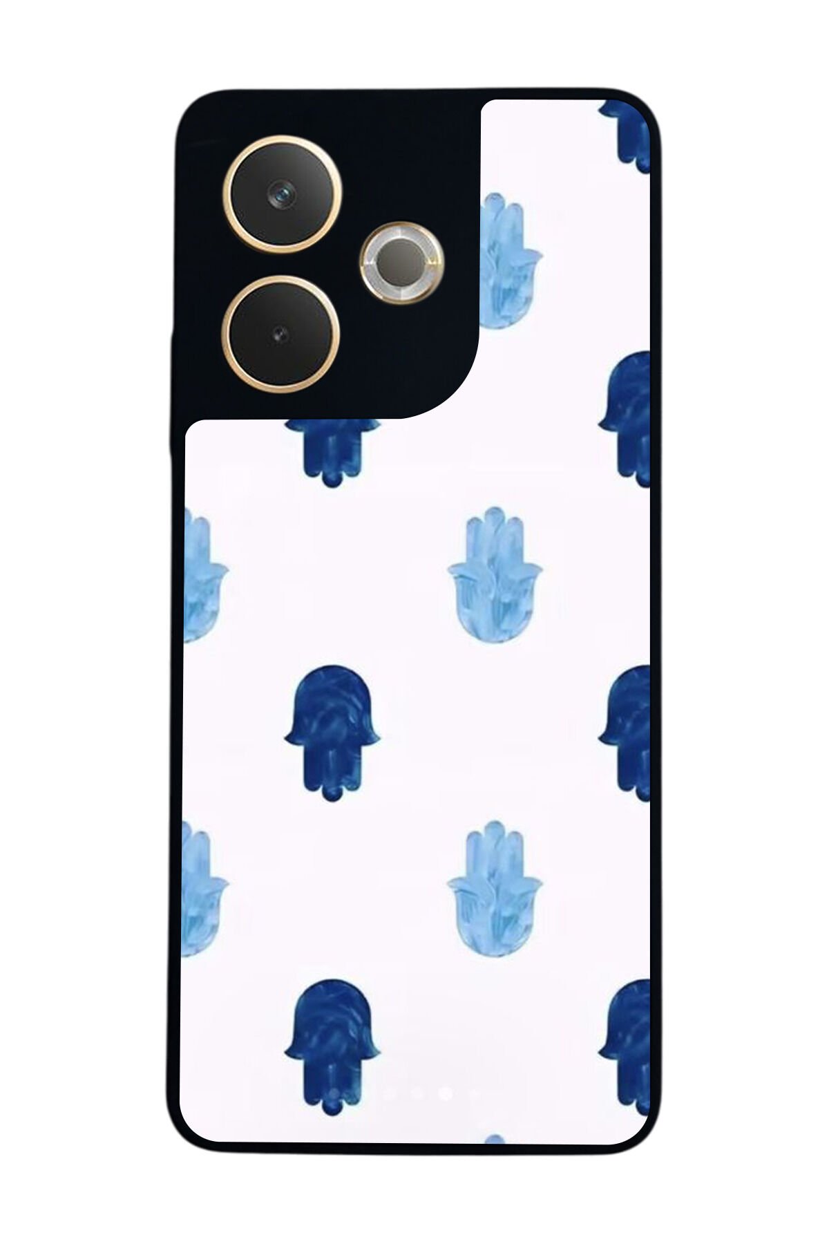 Oppo A5 Pro Uyumlu Nazar Tasarımlı Glossy Premium Kılıf