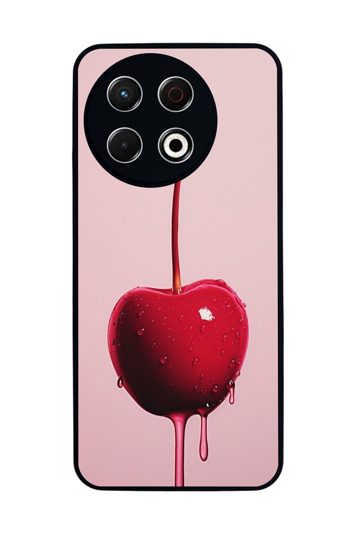 Tecno Spark 30 Pro Uyumlu Kiraz Tasarımlı Glossy Premium Kılıf