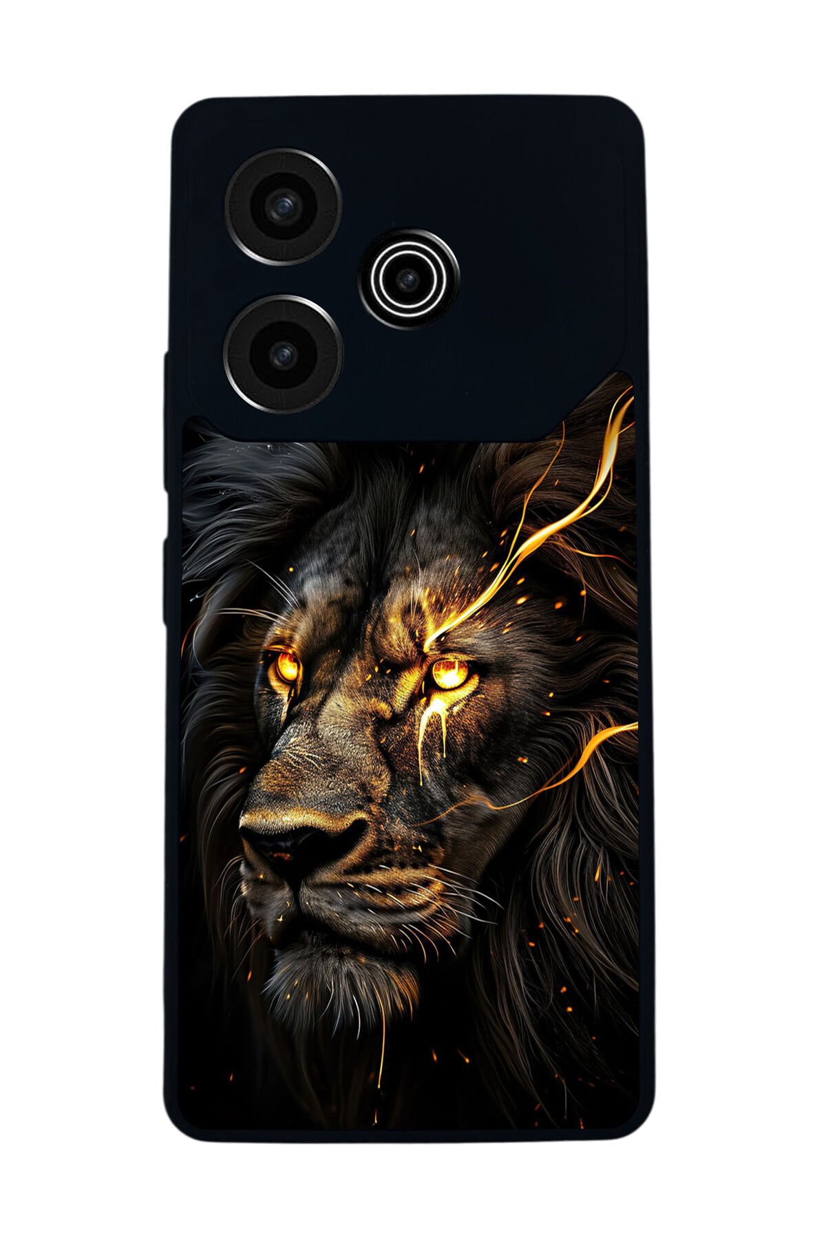 Tecno Pova 6 Uyumlu Aslan Tasarımlı Glossy Premium Kılıf