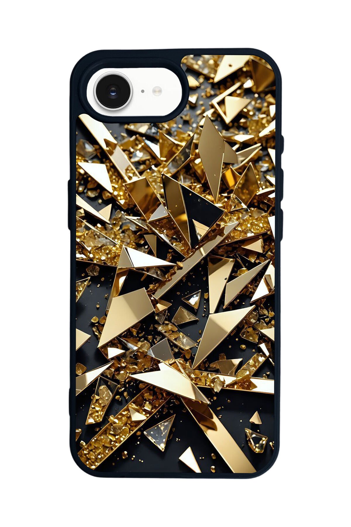 iPhone 16E Uyumlu Mermer Marble Tasarımlı Glossy Premium Kılıf