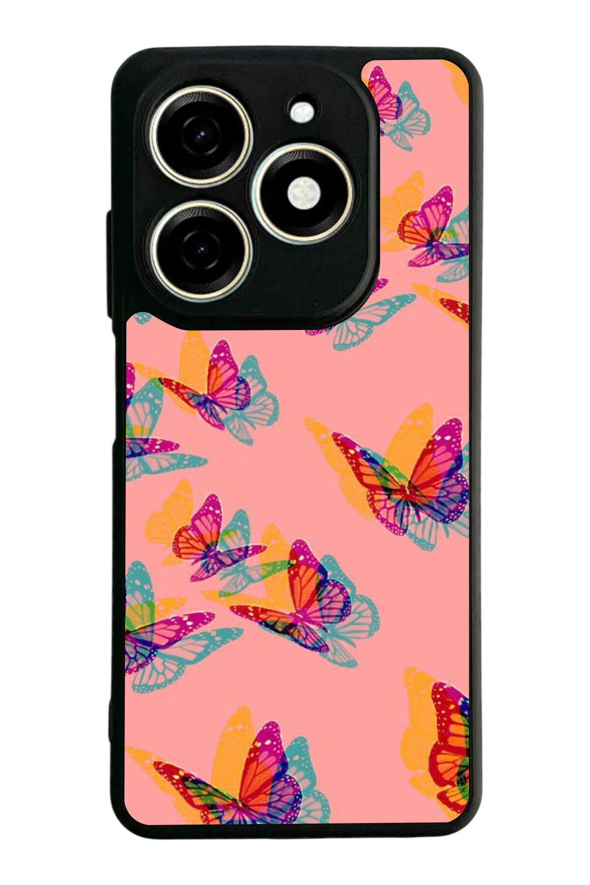 Infınıx Smart 8 Pro Uyumlu Kelebek Tasarımlı Glossy Premium Kılıf