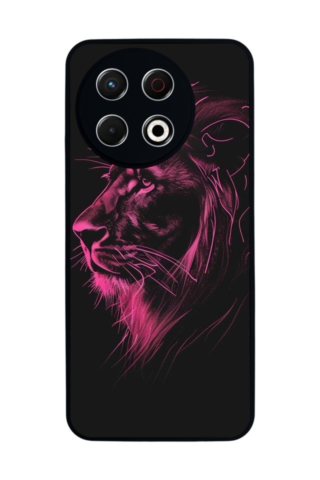 Tecno Spark 30 Pro Uyumlu Aslan Tasarımlı Glossy Premium Kılıf