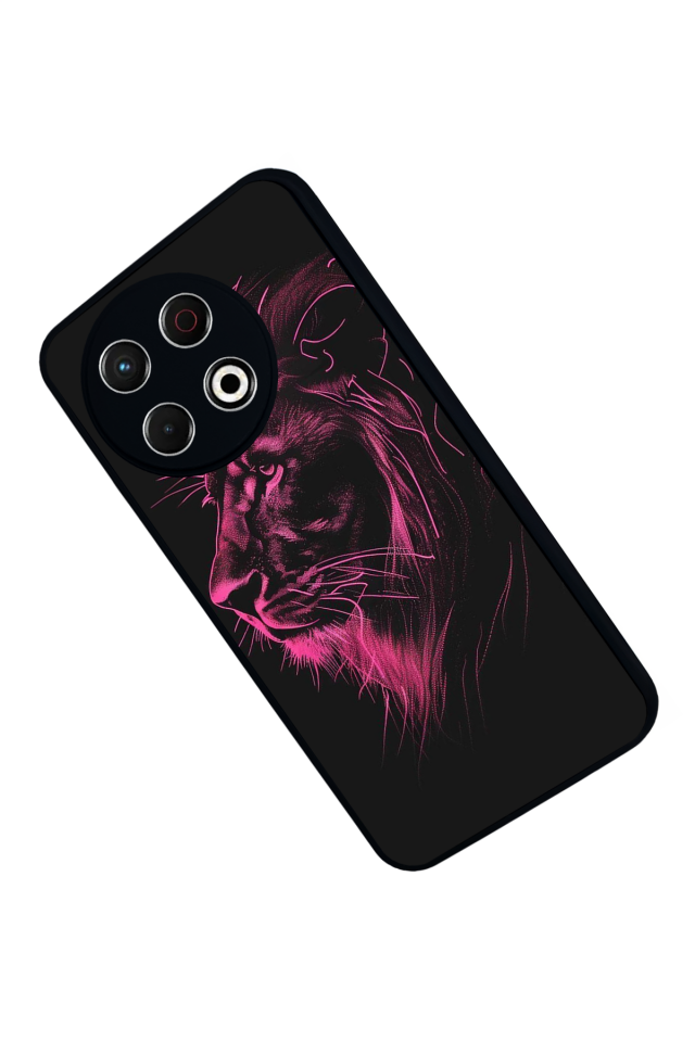Tecno Spark 30 Pro Uyumlu Aslan Tasarımlı Glossy Premium Kılıf