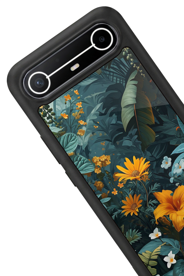 Tecno Spark Slim 5G Uyumlu Botanik Tasarımlı Glossy Premium Kılıf