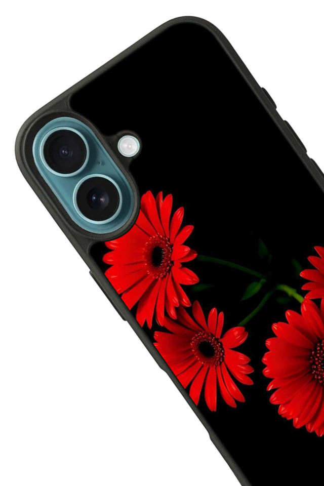 iPhone 16 Plus Uyumlu Cicek Tasarımlı Glossy Premium Kılıf