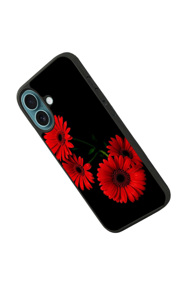iPhone 16 Plus Uyumlu Cicek Tasarımlı Glossy Premium Kılıf