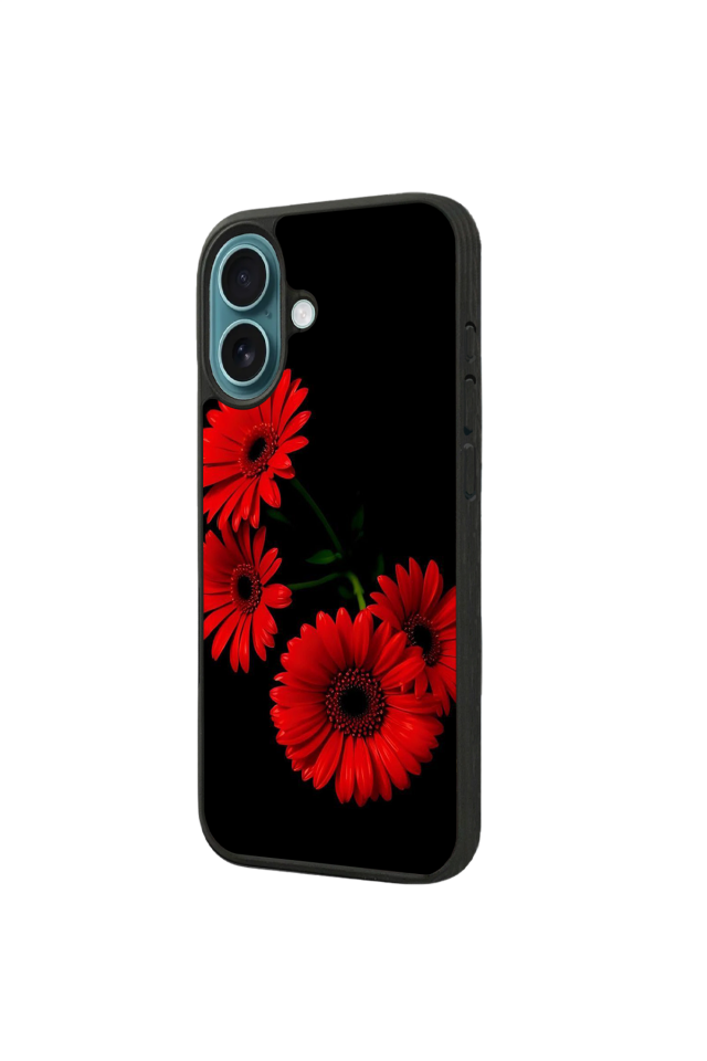iPhone 16 Plus Uyumlu Cicek Tasarımlı Glossy Premium Kılıf