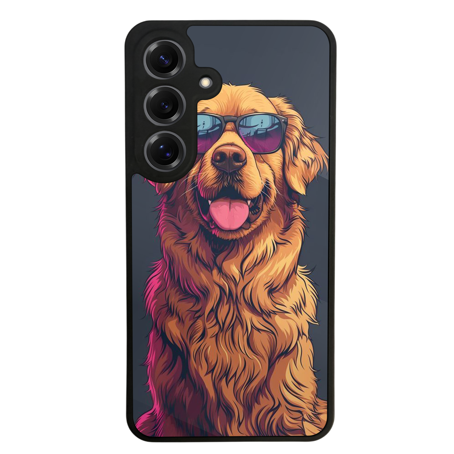 Samsung Galaxy S25 Uyumlu Golden Kopek Tasarımlı Glossy Premium Kılıf