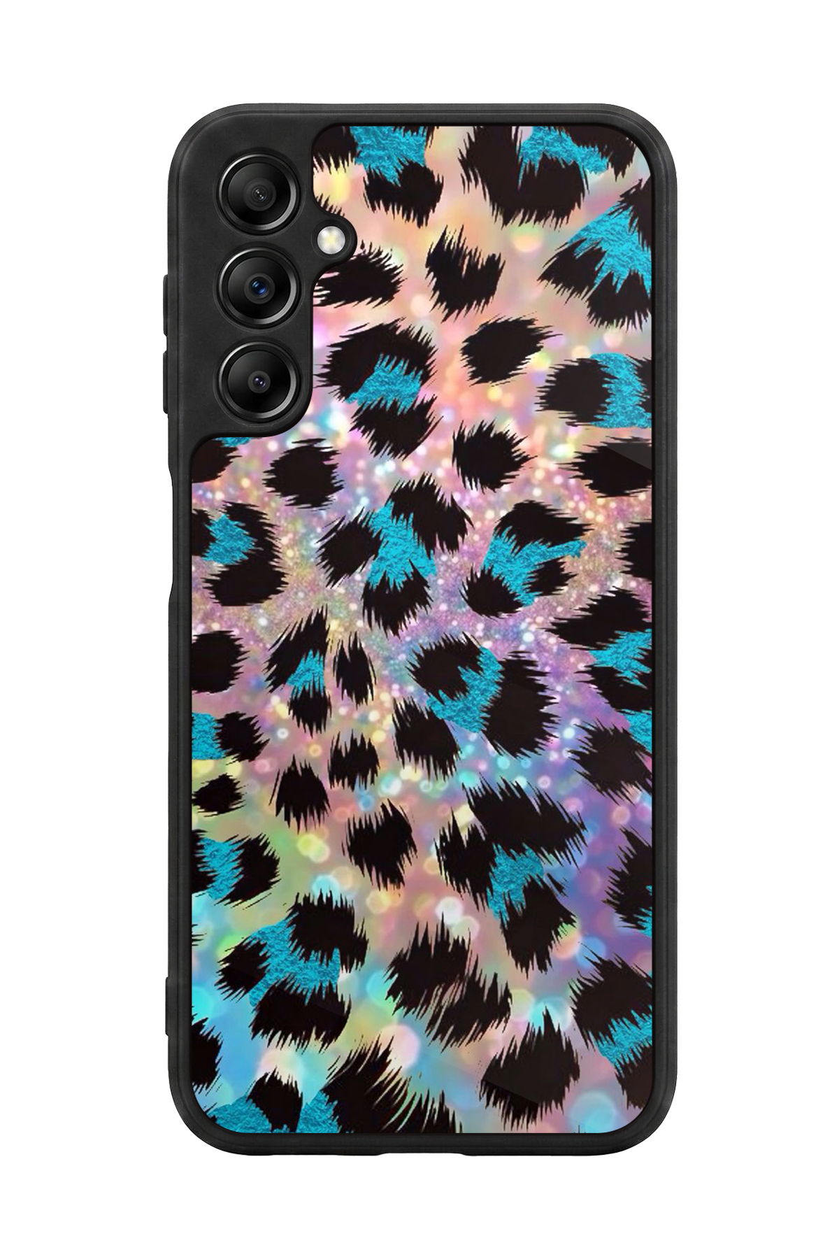Samsung Galaxy A14 Uyumlu Hologram Leopar Tasarımlı Glossy Premium Kılıf
