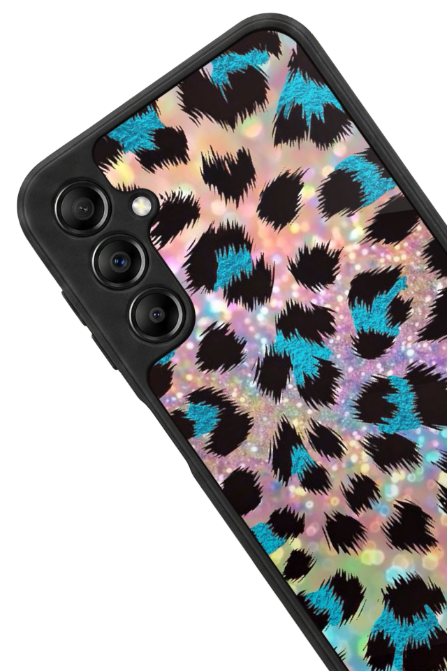 Samsung Galaxy A14 Uyumlu Hologram Leopar Tasarımlı Glossy Premium Kılıf