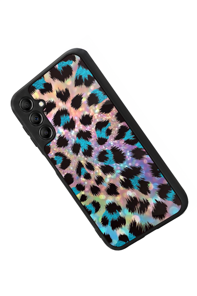Samsung Galaxy A14 Uyumlu Hologram Leopar Tasarımlı Glossy Premium Kılıf
