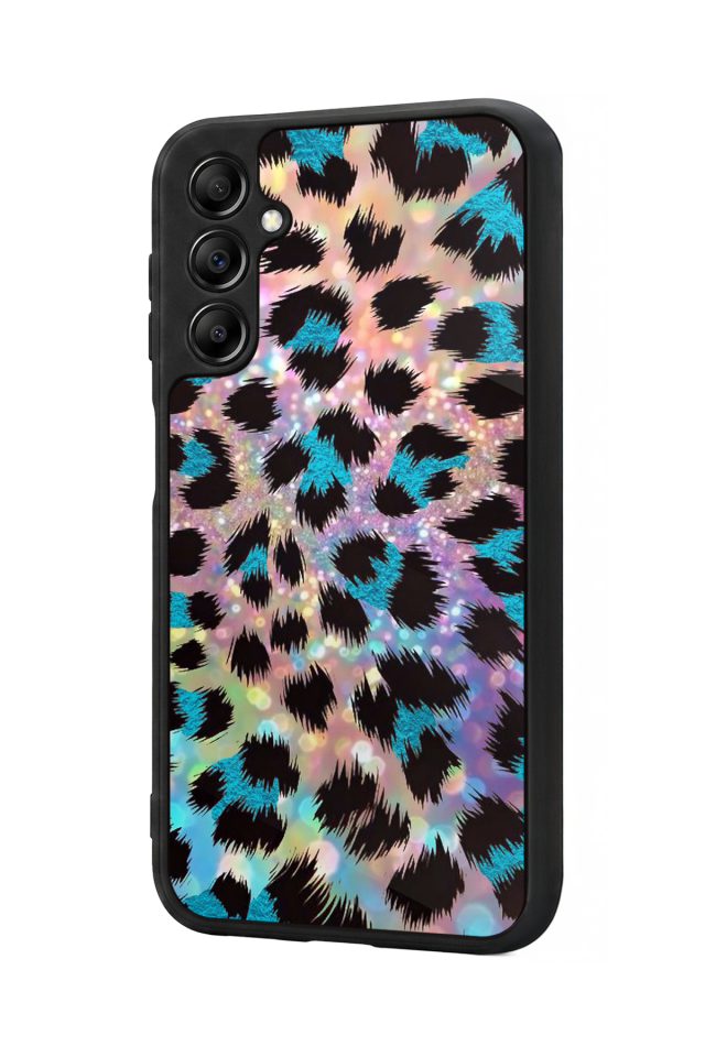 Samsung Galaxy A14 Uyumlu Hologram Leopar Tasarımlı Glossy Premium Kılıf