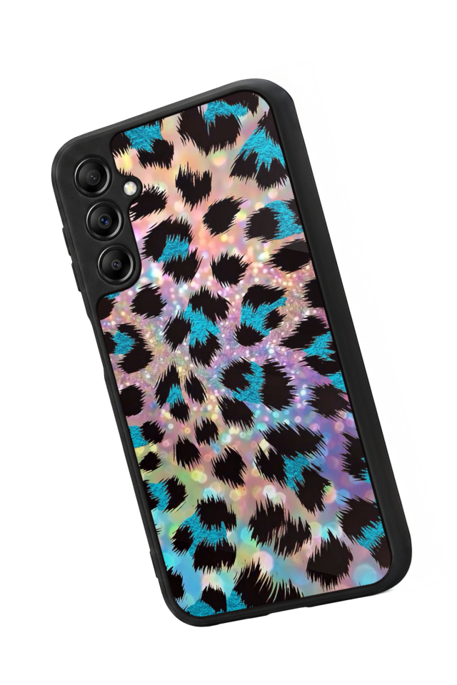 Samsung Galaxy A14 Uyumlu Hologram Leopar Tasarımlı Glossy Premium Kılıf