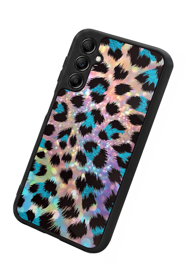 Samsung Galaxy A14 Uyumlu Hologram Leopar Tasarımlı Glossy Premium Kılıf