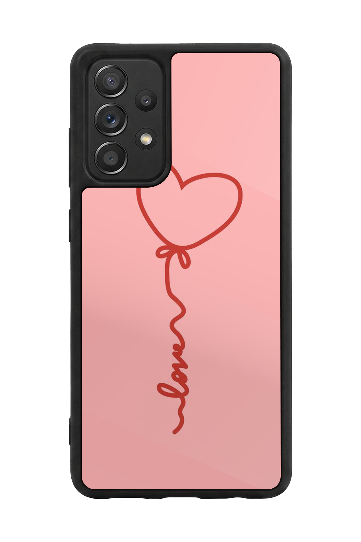 Samsung Galaxy A72 Uyumlu Kalp Love Tasarımlı Glossy Premium Kılıf
