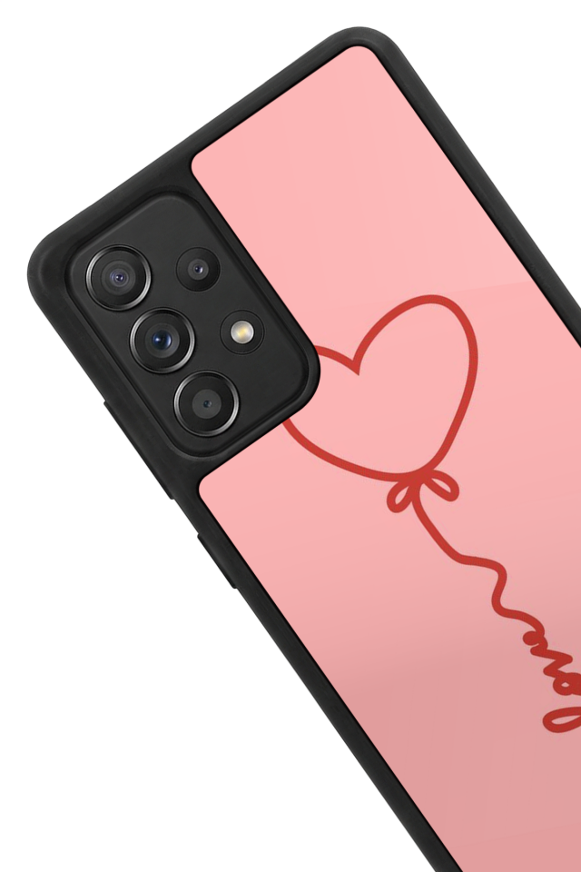 Samsung Galaxy A72 Uyumlu Kalp Love Tasarımlı Glossy Premium Kılıf