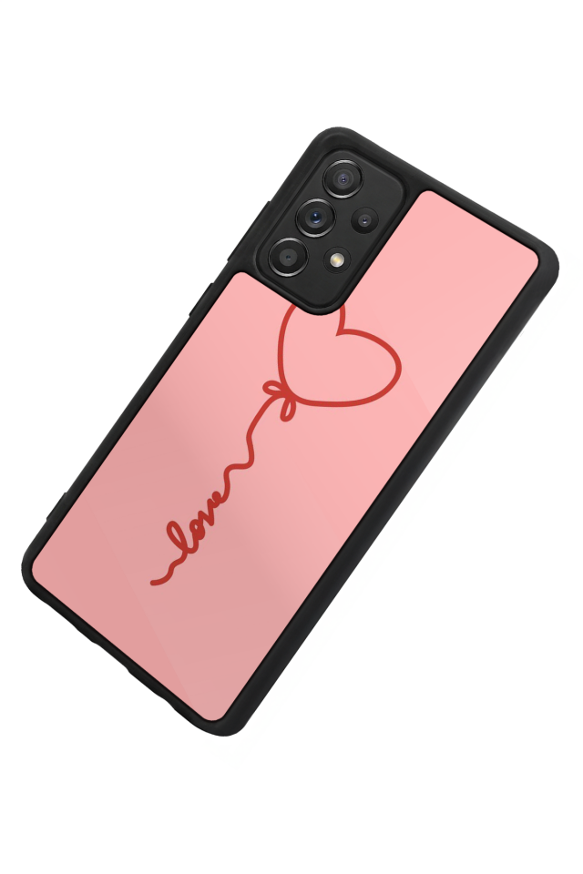 Samsung Galaxy A72 Uyumlu Kalp Love Tasarımlı Glossy Premium Kılıf