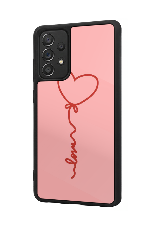 Samsung Galaxy A72 Uyumlu Kalp Love Tasarımlı Glossy Premium Kılıf