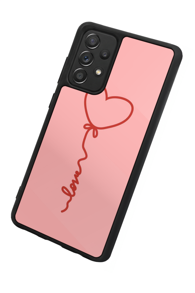 Samsung Galaxy A72 Uyumlu Kalp Love Tasarımlı Glossy Premium Kılıf