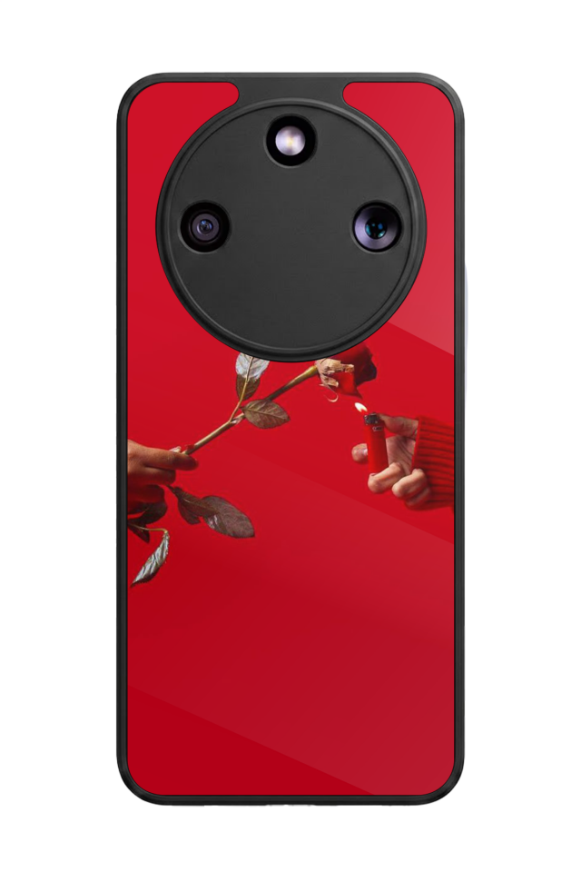 Honor Magic 8 Lite Uyumlu Kirmizi Tasarımlı Glossy Premium Kılıf