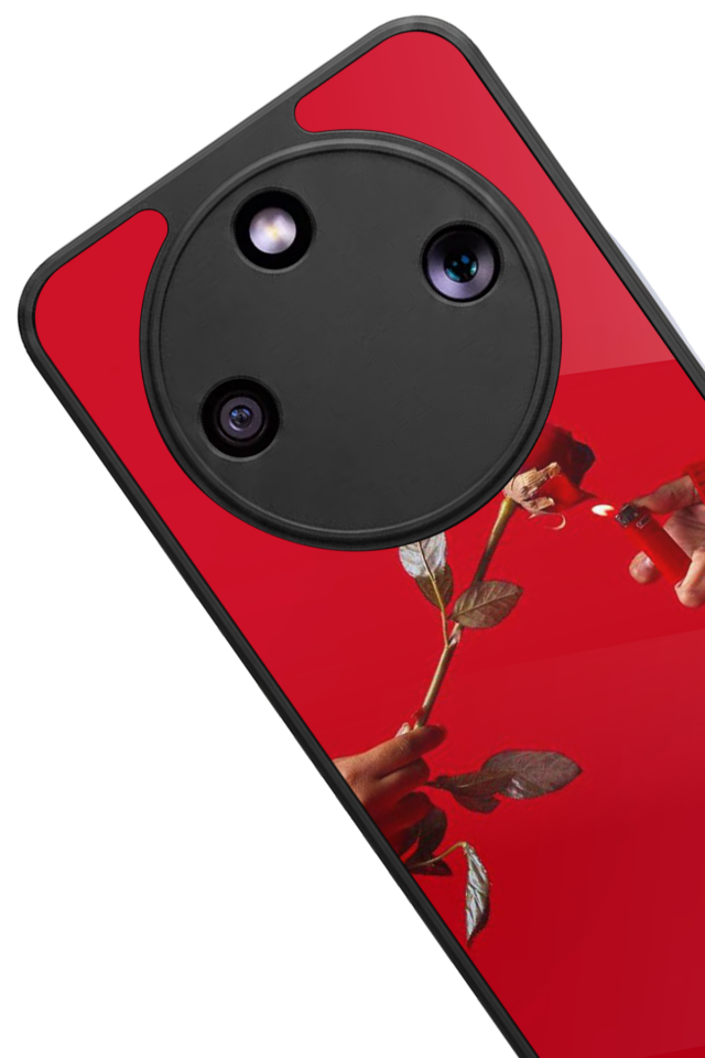 Honor Magic 8 Lite Uyumlu Kirmizi Tasarımlı Glossy Premium Kılıf