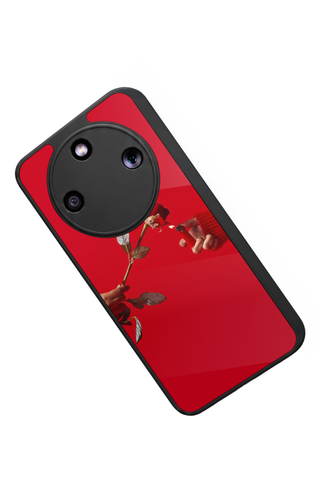 Honor Magic 8 Lite Uyumlu Kirmizi Tasarımlı Glossy Premium Kılıf