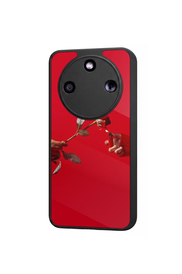 Honor Magic 8 Lite Uyumlu Kirmizi Tasarımlı Glossy Premium Kılıf