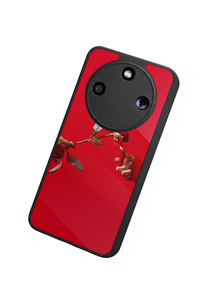 Honor Magic 8 Lite Uyumlu Kirmizi Tasarımlı Glossy Premium Kılıf
